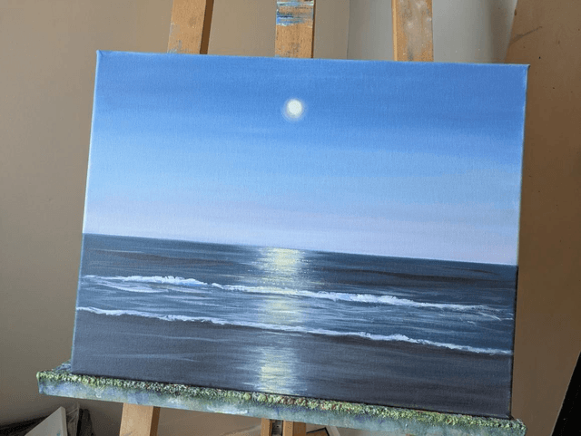 Moonlit sea
