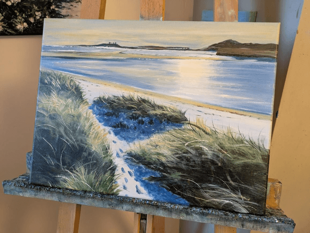 Dunstanburgh Castle from Embleton Bay, Northumberland 