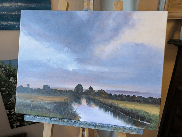 Sunset on the River Wey, Woking 
