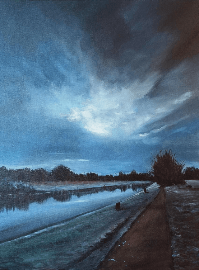 River Wey at dusk 
